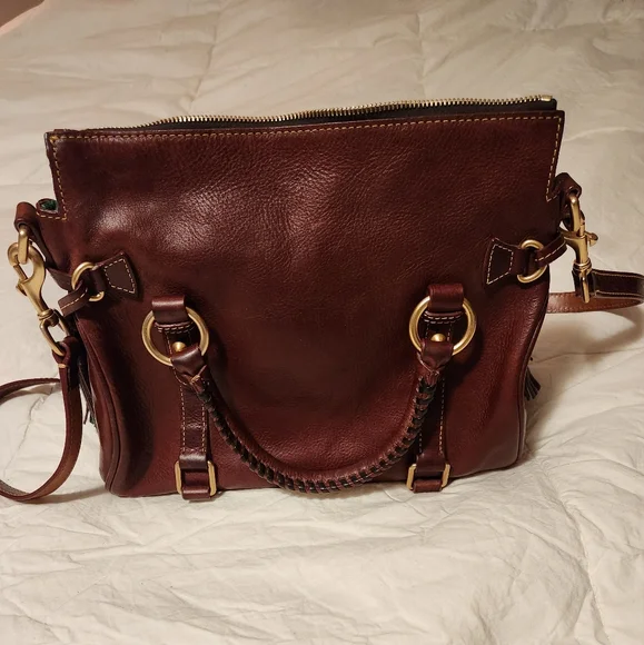 Dooney & Bourke Florentine Satchel - Chestnut - Picture 2 of 14